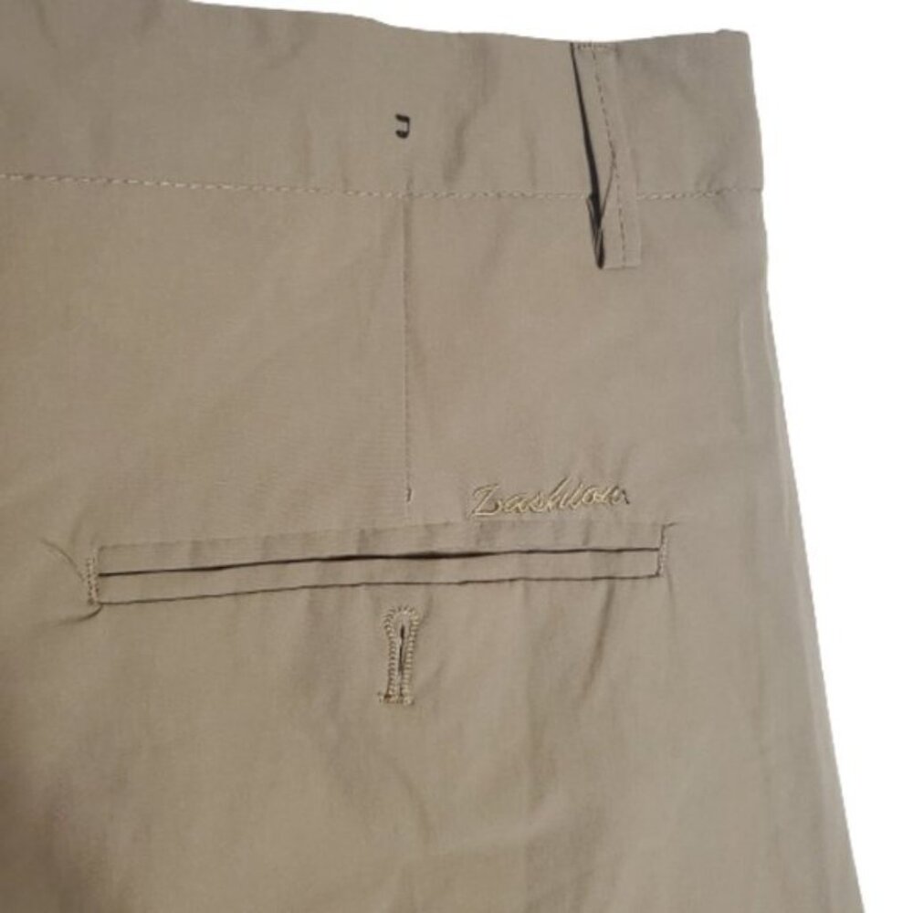 Mens Beige Chino Pants Slim Straight Fit Casual Stretch Size 33 Khaki - Picture 9 of 11